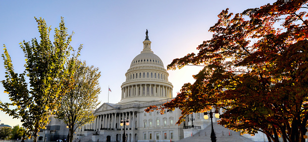 The United States Capitol Building on Capitol Hill in Washington, DC.