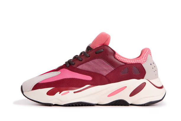 istock Colored sneakers close-up. Modern trendy sneakers side view. 1199044316