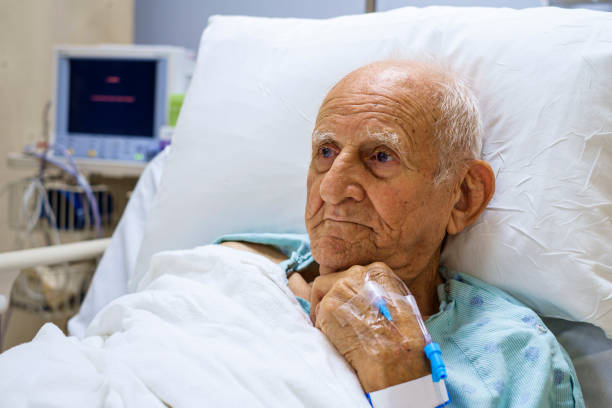 Senior man in hospital