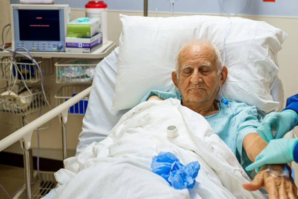 istock Senior man in hospital 1199048681