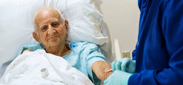 istock Senior man in hospital 1199048696