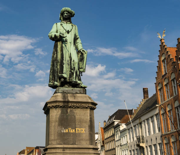 istock Statue of Flemish painter Jan Van Eyck. 1199048797