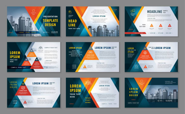 Abstract Presentation Templates, Abstract Geometric Red Triangle Background vector Abstract Presentation Templates, Abstract Geometric Red Triangle Background vector, Infographic elements Template design set for Brochures, flyer, leaflet, magazine, invitation card, annual report, Web Banner, Booklet, simple design web templates stock illustrations