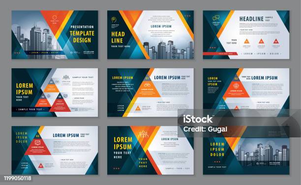Abstract Presentation Templates Abstract Geometric Red Triangle Background Vector Stock Illustration - Download Image Now