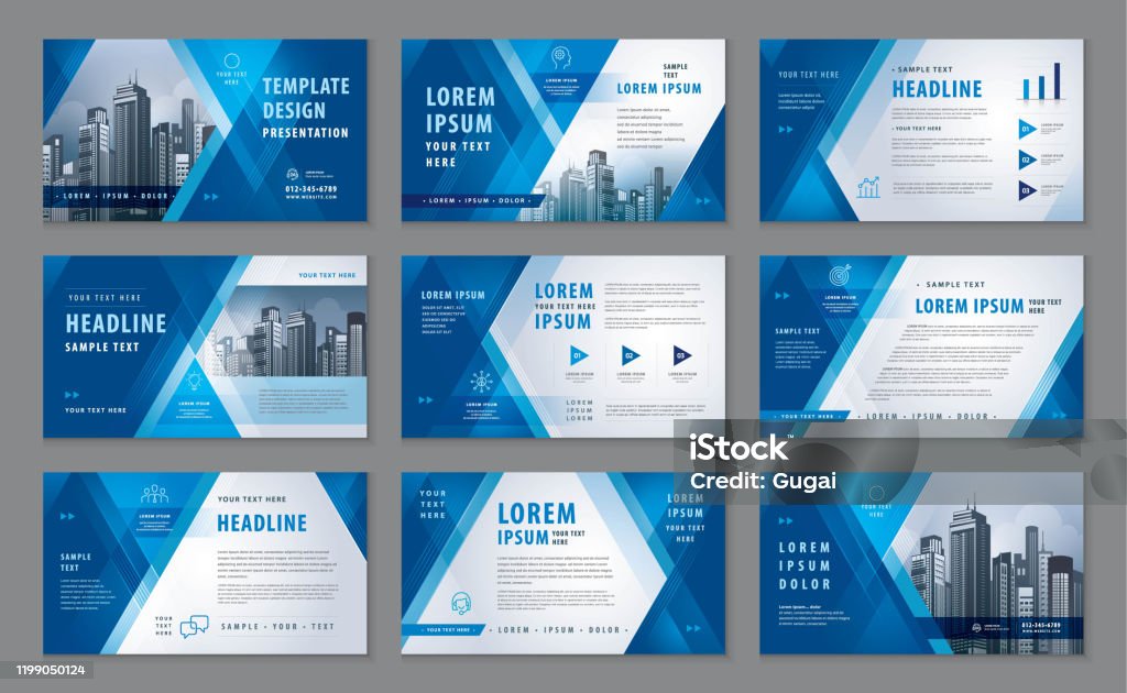 Abstract Presentation Templates, Abstract Geometric Blue Triangle Background vector Abstract Presentation Templates, Abstract Geometric Blue Triangle Background vector, Infographic elements Template design set for Brochures, flyer, leaflet, magazine, invitation card, annual report, Web Banner, Booklet, simple design Template stock vector