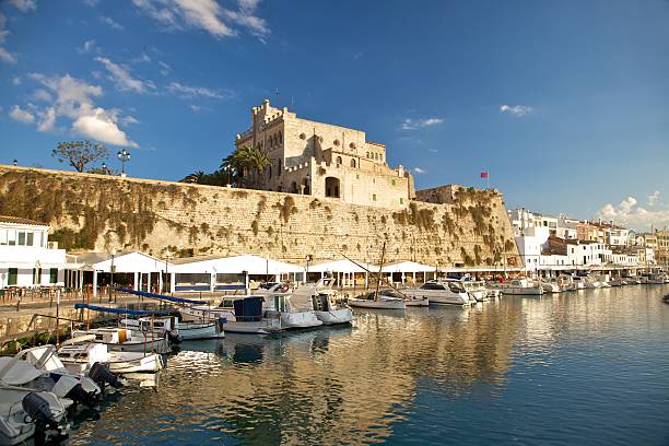 Seaport of Ciutadella stock photo