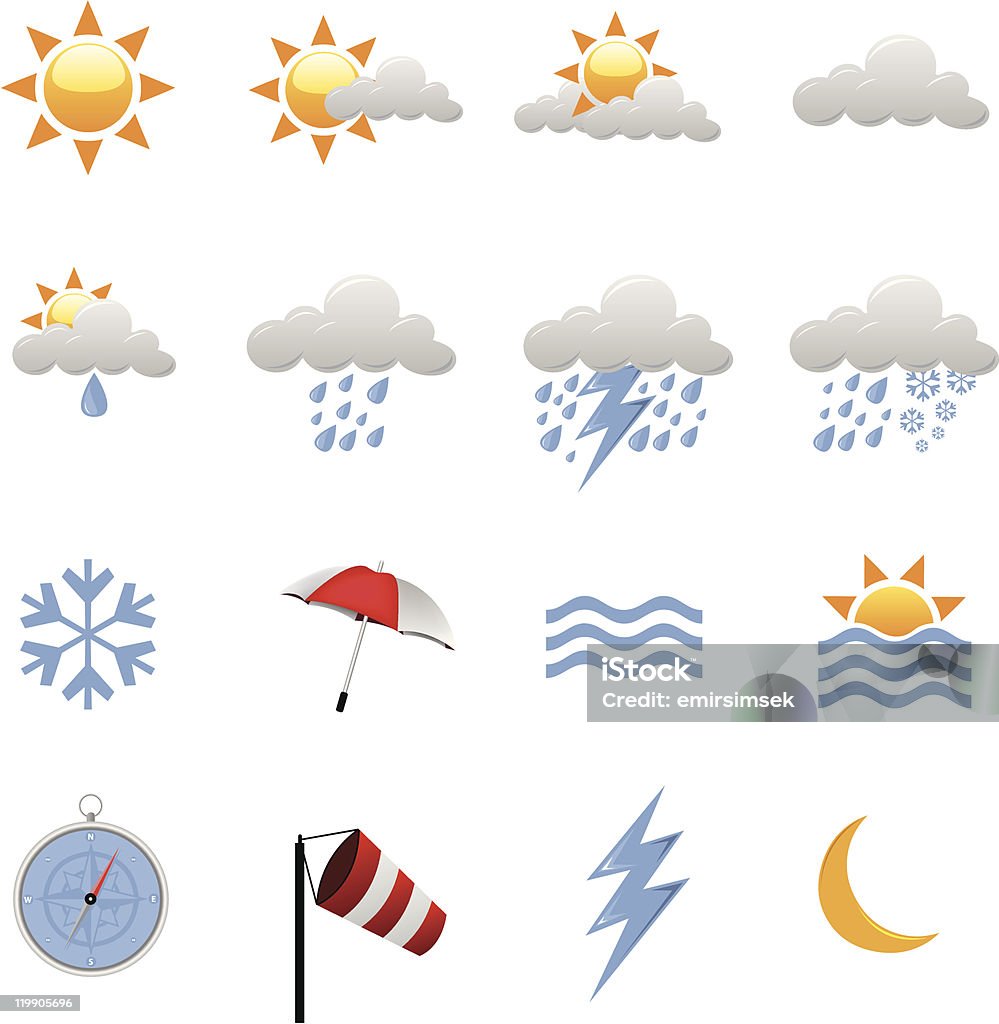 weather icons  Climate stock vector