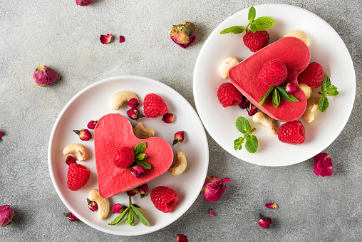 Heart Shaped Fruit Pizza wit Hazelnut Spread