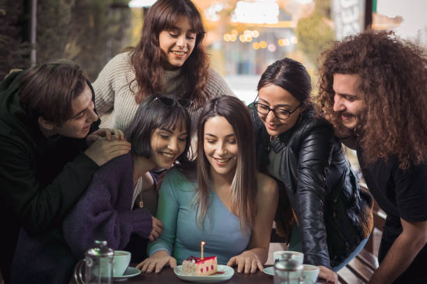 istock Friends celebrating birthday. 1199064042
