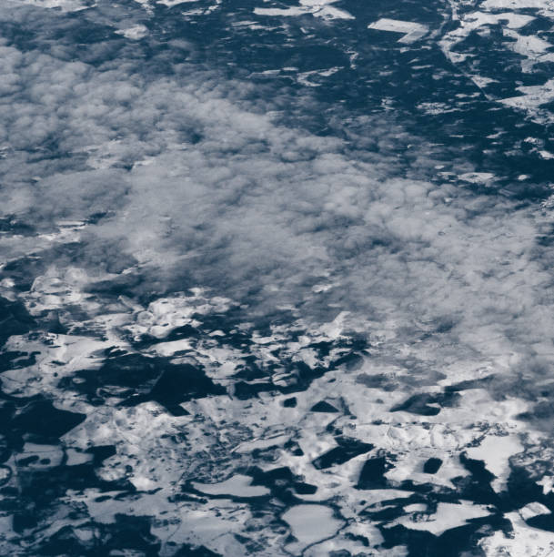 istock Aerial view of snow covered fields in winter 1199065894
