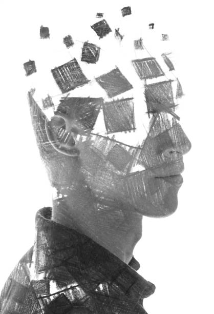 istock Paintography. Abstract drawing combined with a portrait 1199066781