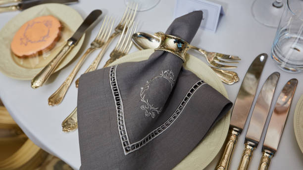 istock The luxury, elegant wedding reception table arrangement. 1199067914
