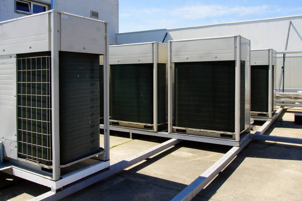 istock Air coditioing installed on the roof of the building 1199078701