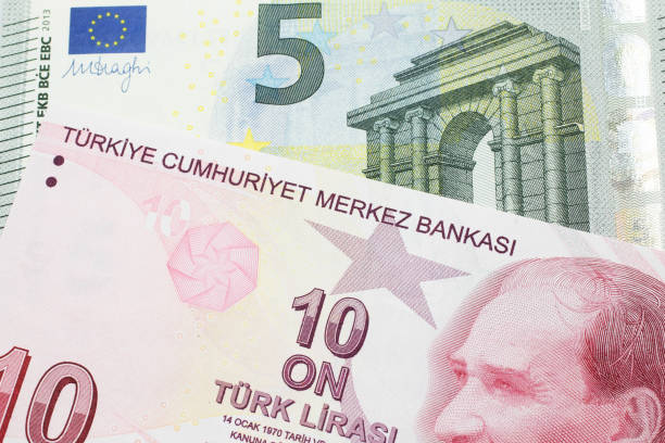 istock A Turkish lira bank note with a European euro note 1199080579