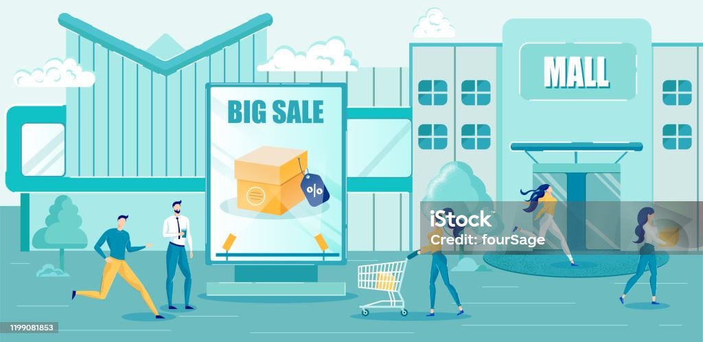 Ilustración de Gran Venta En Centro Comercial Anuncio Dibujo Animado y más Vectores Libres de Derechos de Valla publicitaria - iStock Ilustración de Gran Venta En Centro Comercial Anuncio Dibujo Animado y más Vectores Libres de Derechos de Valla publicitaria - iStock