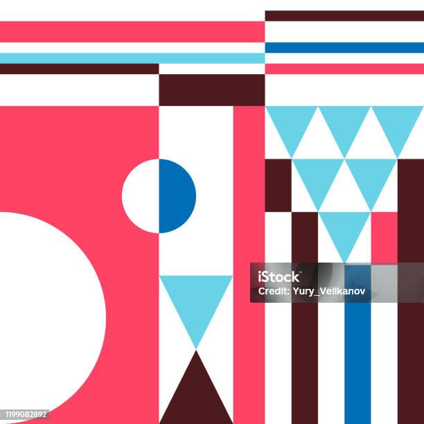 Colorblock Geometric Design Color Block Abstract Geometric Pattern Composition 15 Stock ...