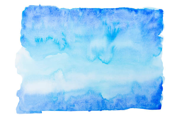 istock Blue abstract watercolor hand drawn background or texture. 1199084350