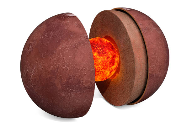 istock Structure of planet Mars concept, 3D rendering isolated on white background 1199085547