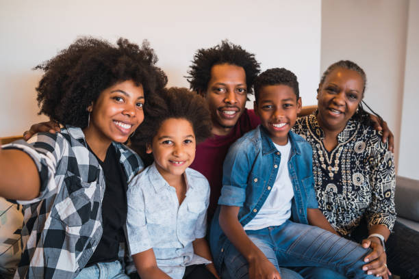 istock Multigenerational family taking selfie at home. 1199086821