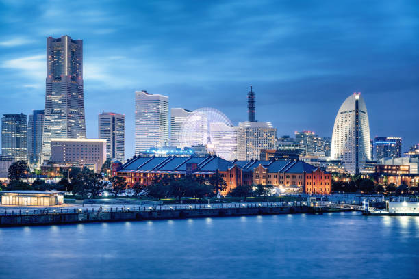 Yokohama, Japan skyline at Minato Mirai waterfront district.