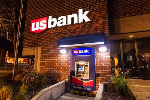 Dec 21, 2019 San Jose / CA / USA - US Bank branch located South San Francisco Bay Area; U.S. Bank is a subsidiary of U.S. Bancorp