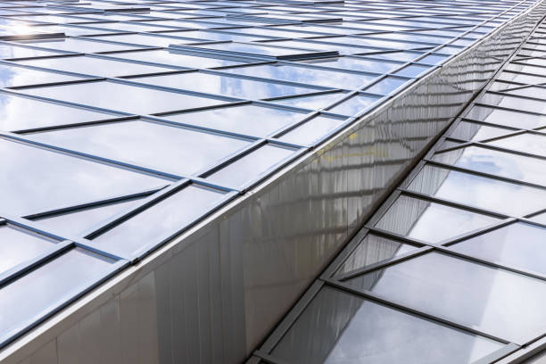 istock Geometry in architecture, city building exterior view. 1199096944