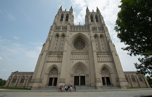Washington, DC, USA - 05 June 2019: The Cathedral Church of Saint Peter and Saint Paul or Washington National Cathedral