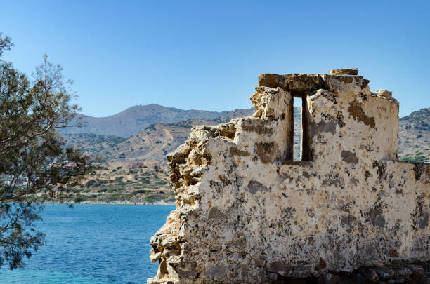The former fortress and leper colony of Spinalonga on the Greek island of Crete. Made famous in the book \