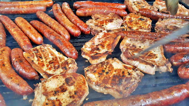 istock grilling meat meat on a coal barbeque 1199102195