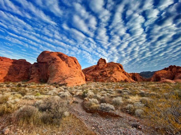 fire valley nevada - arid climate asphalt barren blue foto e immagini stock