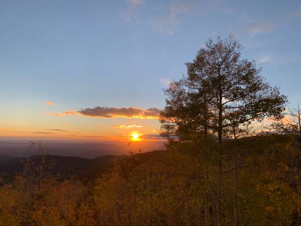 istock Sunset in Santa Fe mountains in October 1199109859
