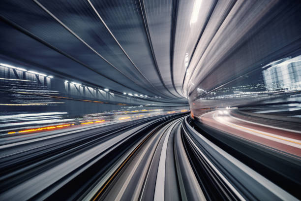 istock Blurred motion on the Subway in Tokyo 1199111092