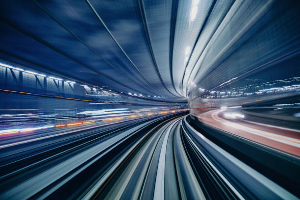 istock Blurred motion on the Subway in Tokyo 1199112278