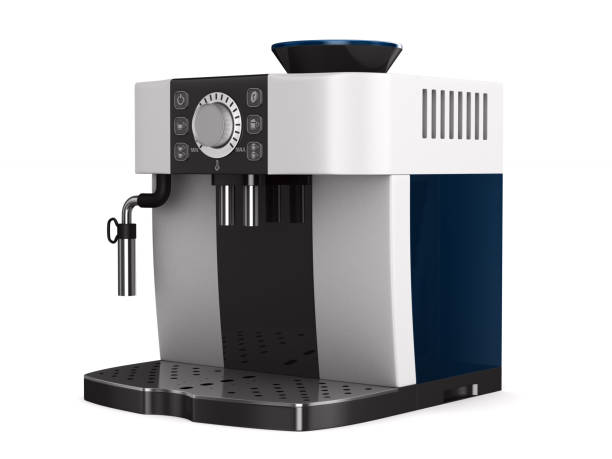 istock coffee machine on white background. Isolated 3d illustration 1199112530
