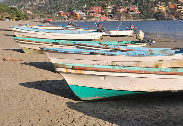 Fishing Boats on Madera Beach stock photo