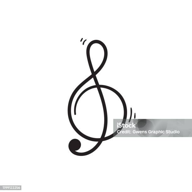 G Note Icon G Note Doodle Illustration With Hand Drawn Style Vector Stock ...