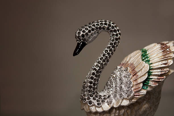 Porcelain and Diamond Swan stock photo