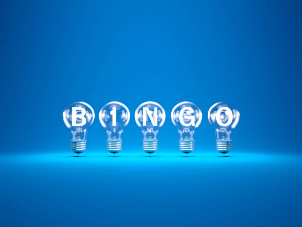 istock Illuminated sign BINGO inside light bulbs. Lottery concept 1199123246