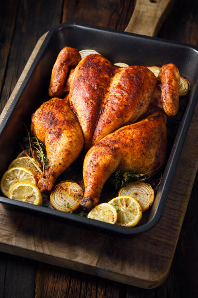 Butterflied roast chicken