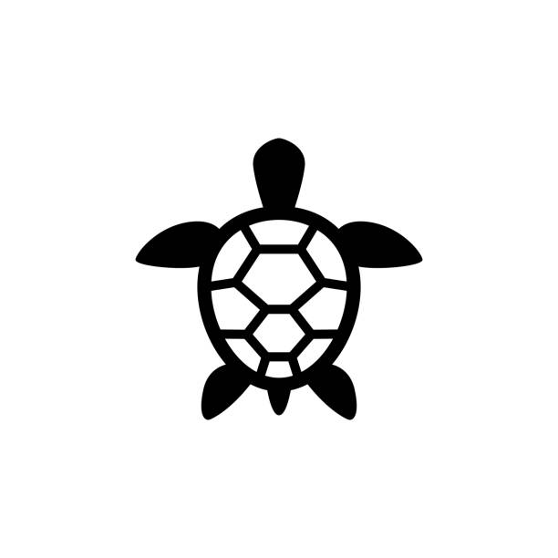 ilustraciones, imágenes clip art, dibujos animados e iconos de stock de icono de tortuga animal - 11320