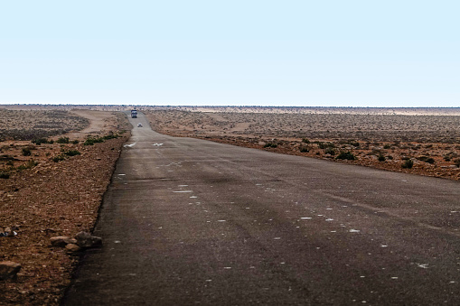 Marsa Matruh, Egypt a desert road.