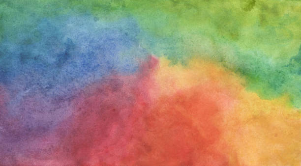 istock Rainbow colorful background in watercolor 1199136558