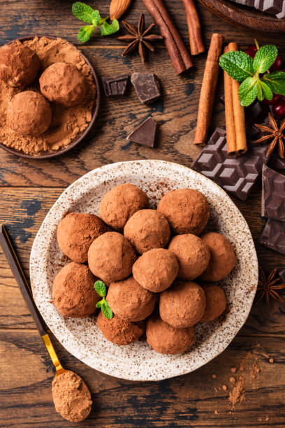 istock Homemade chocolate truffles with spices 1199139184