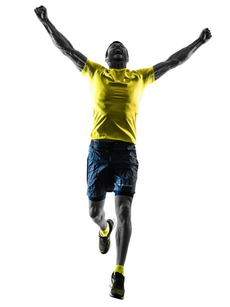 istock man runner running jogger jogging happy isolated silhouette white background 1199139387