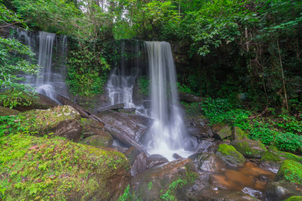 istock Waterfall scene at Rom Klao Pharadon Waterfalls in rainforest  Thailand. 1199140051