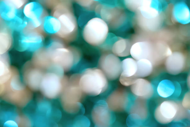 istock Colorful Christmas lights bokeh for background material 1199141225