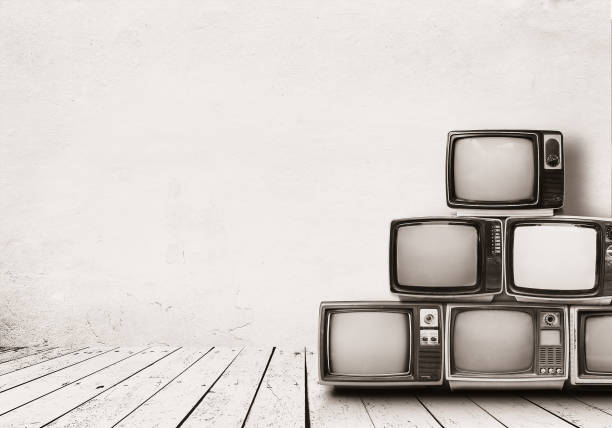 istock Retro televisions sepia photo. 1199144226