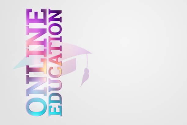 istock The inscription Online Education is colored on a light background. Technology concept, alternative knowledge acquisition, online training. 1199151867