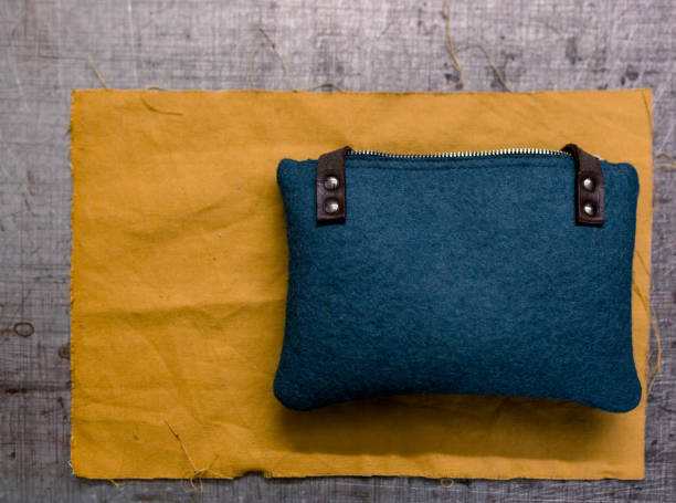 istock Handmade leather accessories displayed in the shop 1199155519