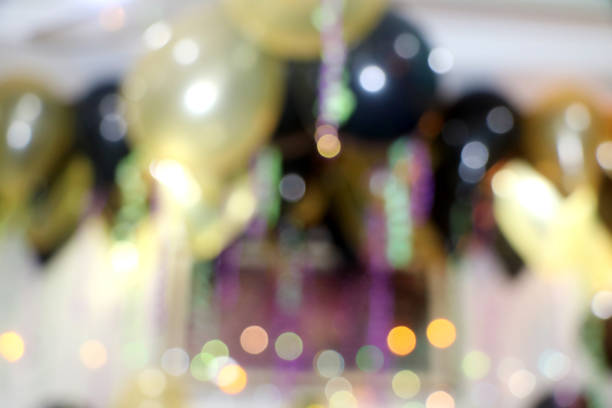 istock Abstract bokeh lights in Birthday party background, blurred background. 1199157503